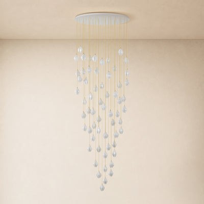 Veylune Ceramic Flower Cluster Chandelier 8"-48"D 