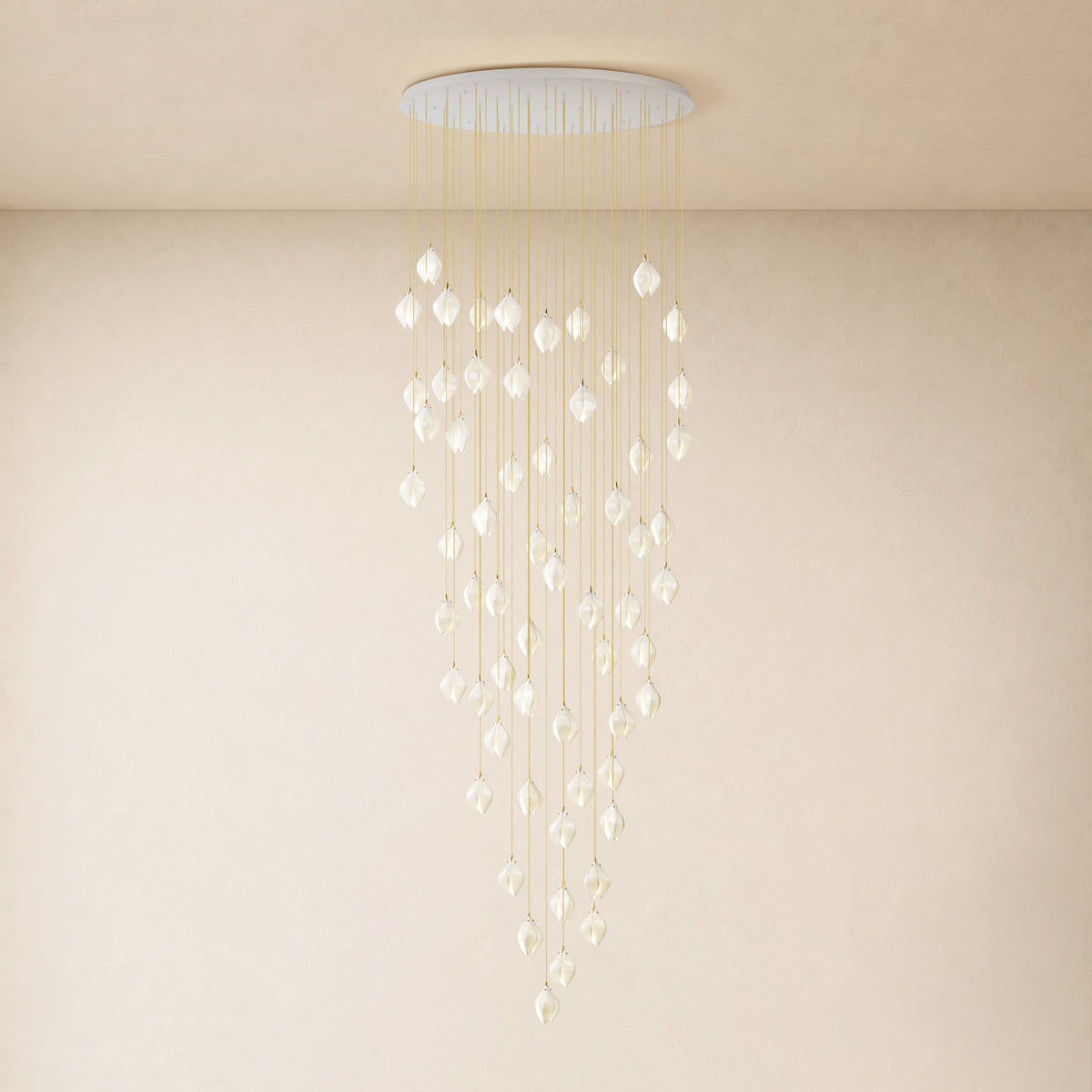 Veylune Ceramic Flower Cluster Chandelier 8"-48"D 