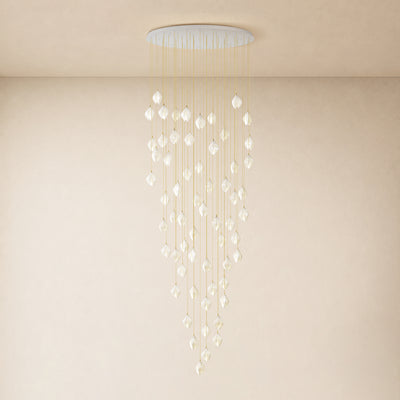 Veylune Ceramic Flower Cluster Chandelier 8"-48"D 