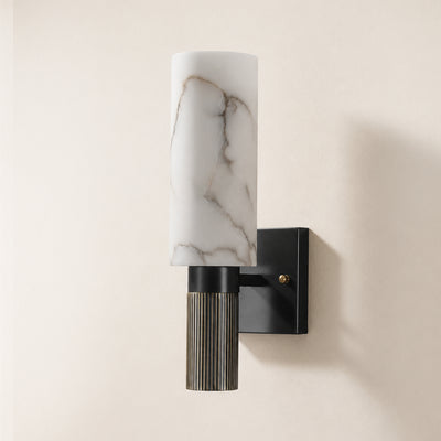 Xelora Alabaster Torch Wall Sconce