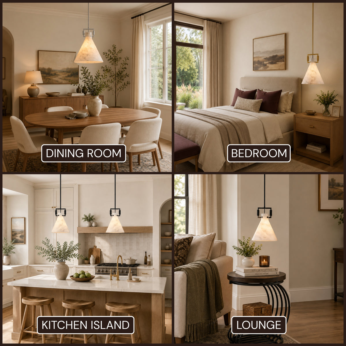 Lioren Resin Cone Pendant Light 14.2"D