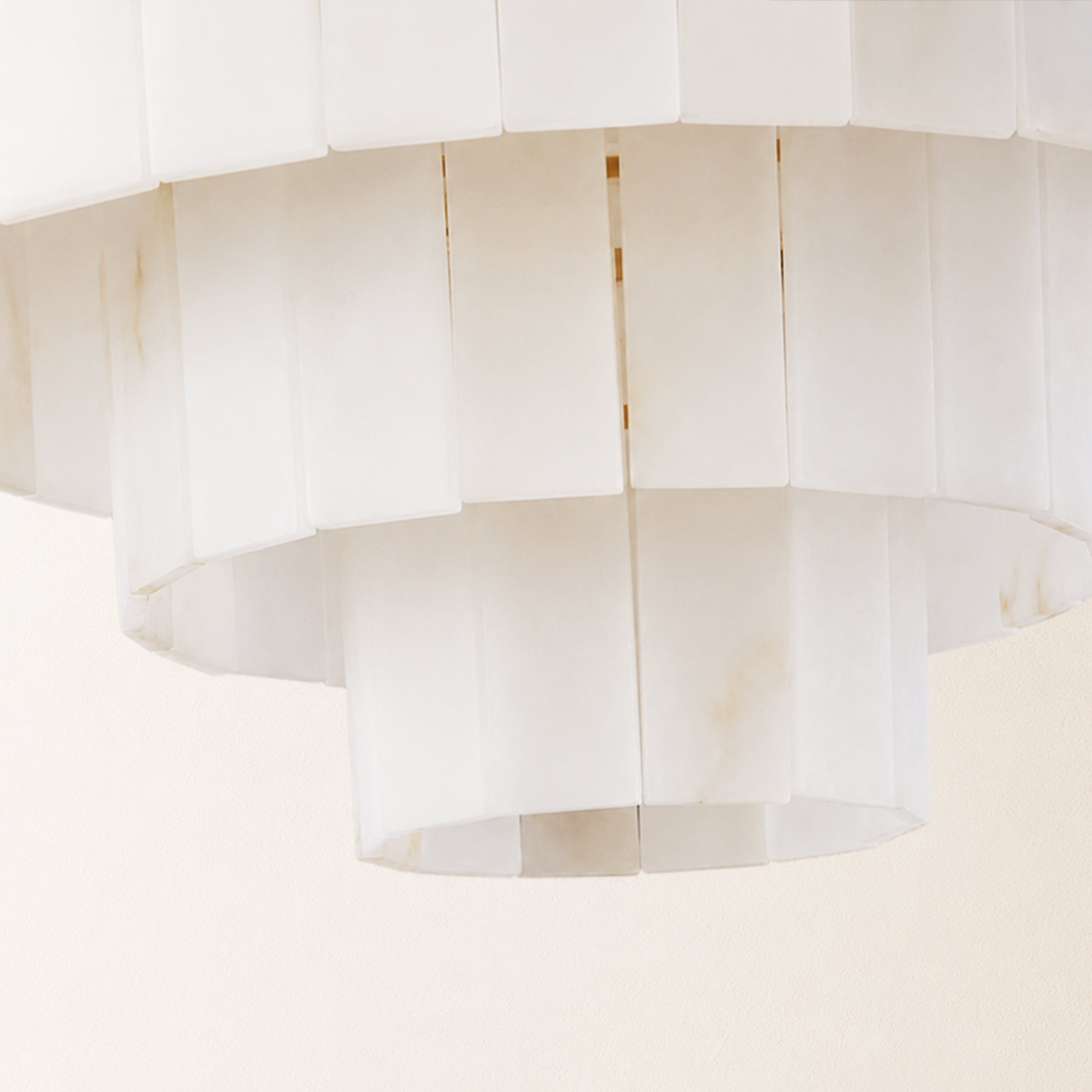 Montrava Alabaster Tiered  Round Chandelier