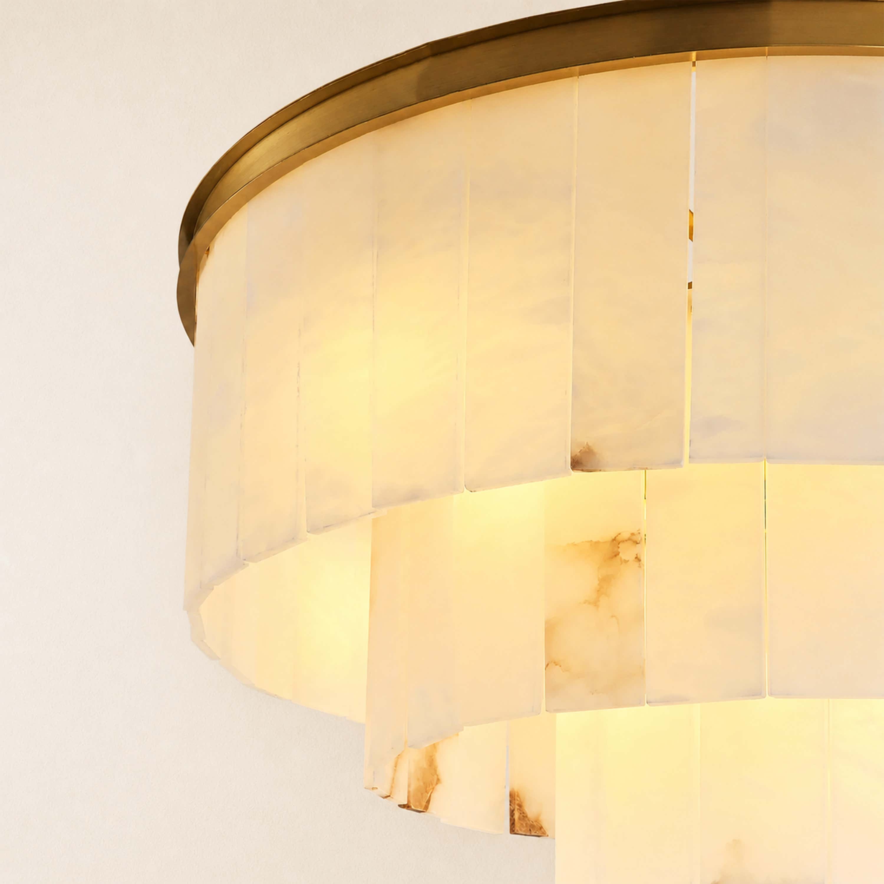 Montrava Alabaster Tiered  Round Chandelier