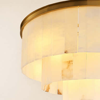 Montrava Alabaster Tiered  Round Chandelier