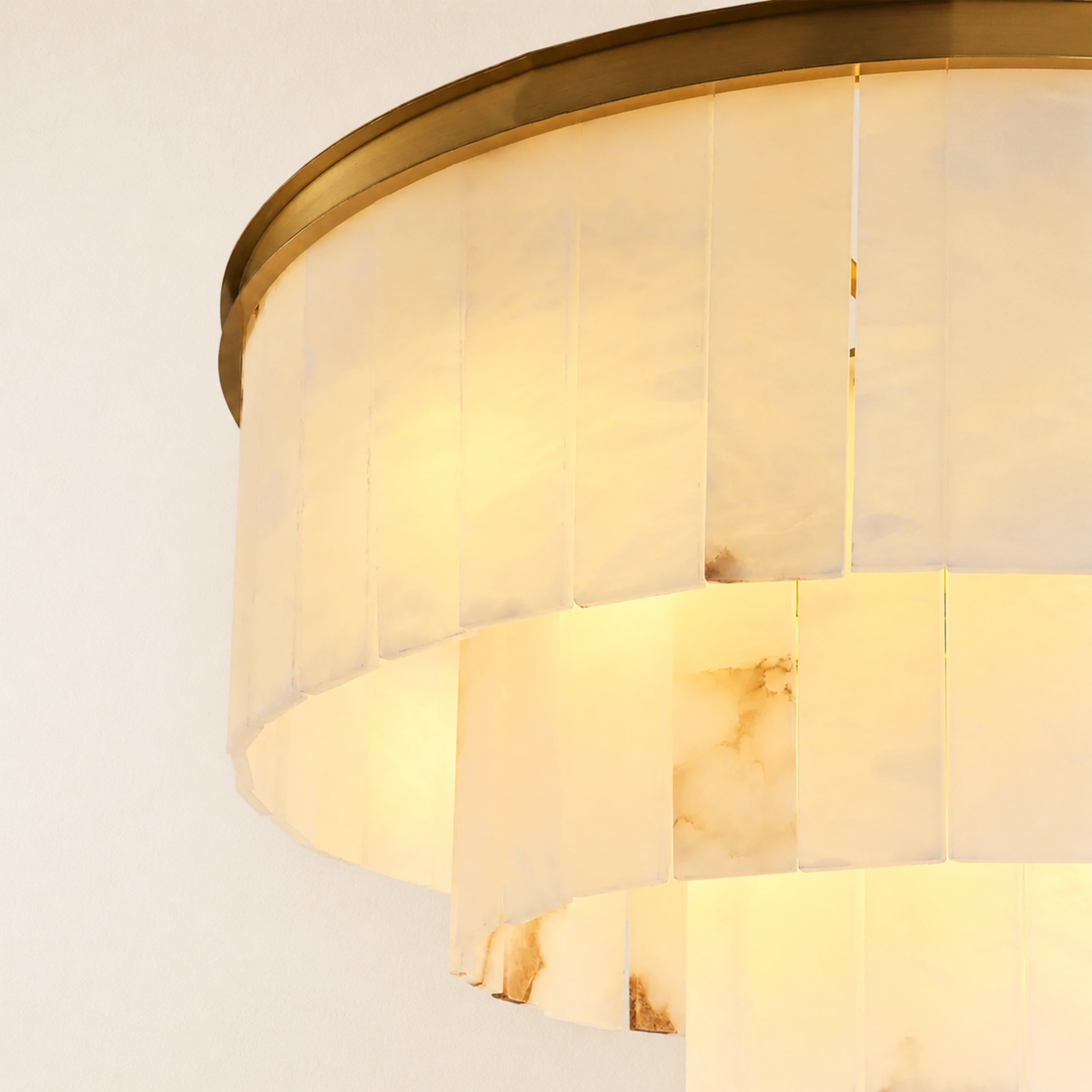 Montrava Alabaster Tiered  Round Chandelier