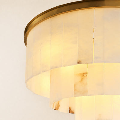 Montrava Alabaster Tiered  Round Chandelier