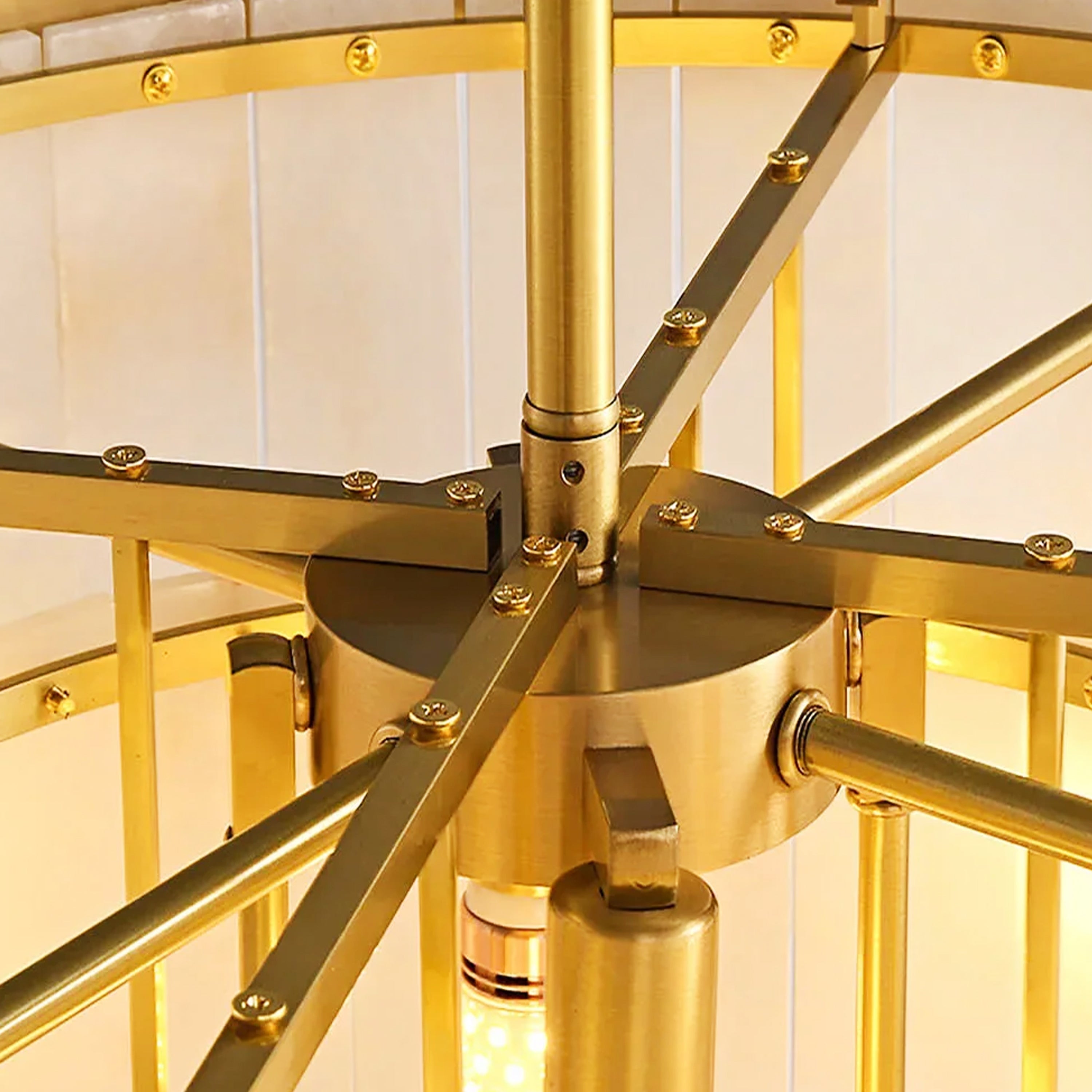 Montrava Alabaster Tiered  Round Chandelier