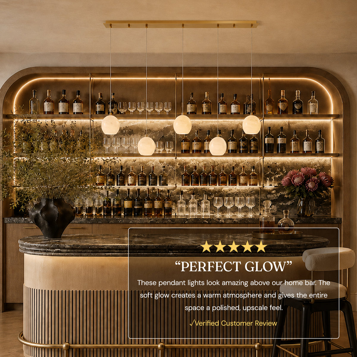 Quorvyn Resin Globe Linear Chandelier
