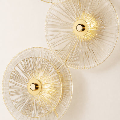 Auriotus Glass Lotus Leaf Wall Sconce