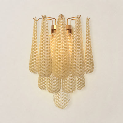 Veloria Glass Petaled Wall Sconce 12"W