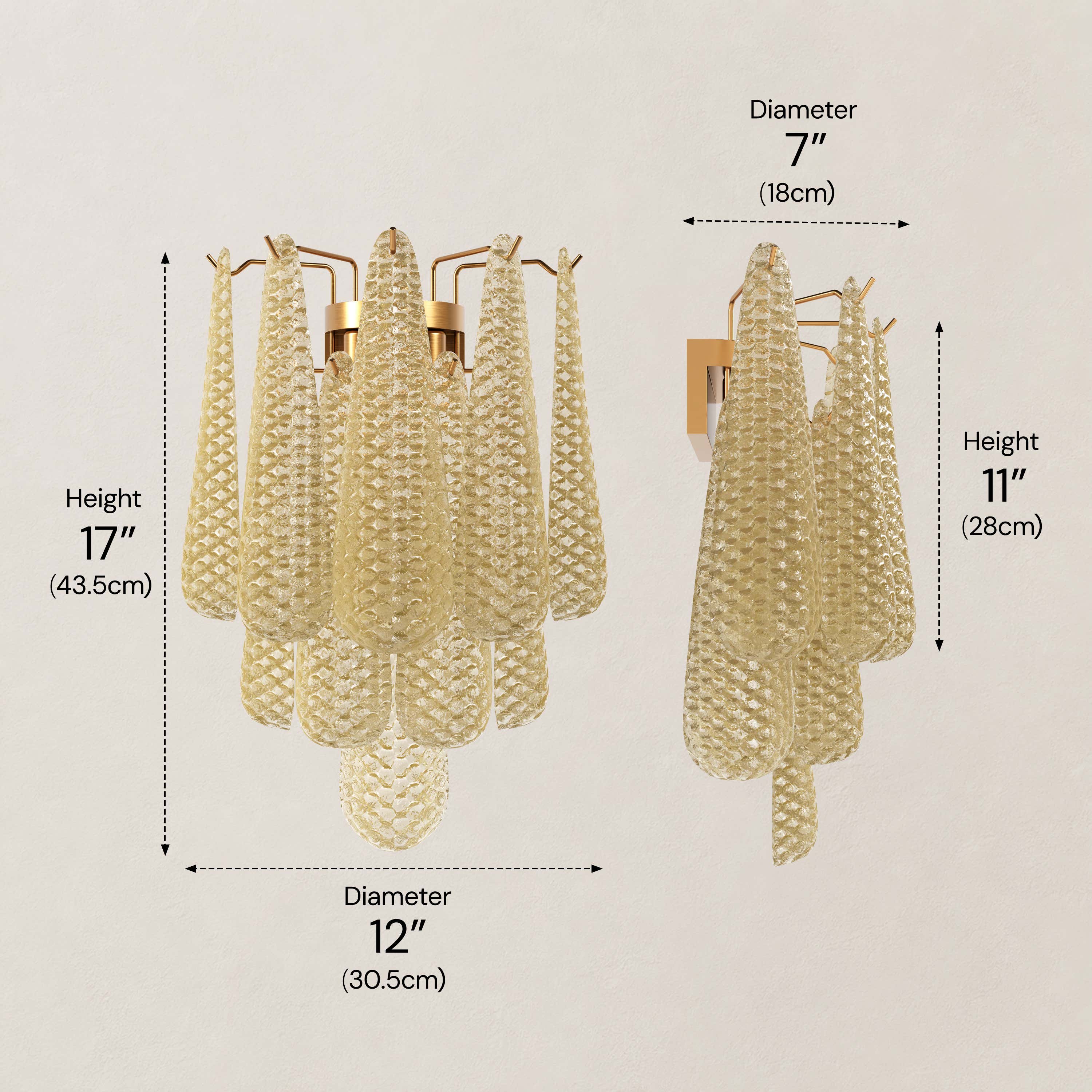 size-image #_First_# #Glass_Yellow,Finish_Gold dimensions 5