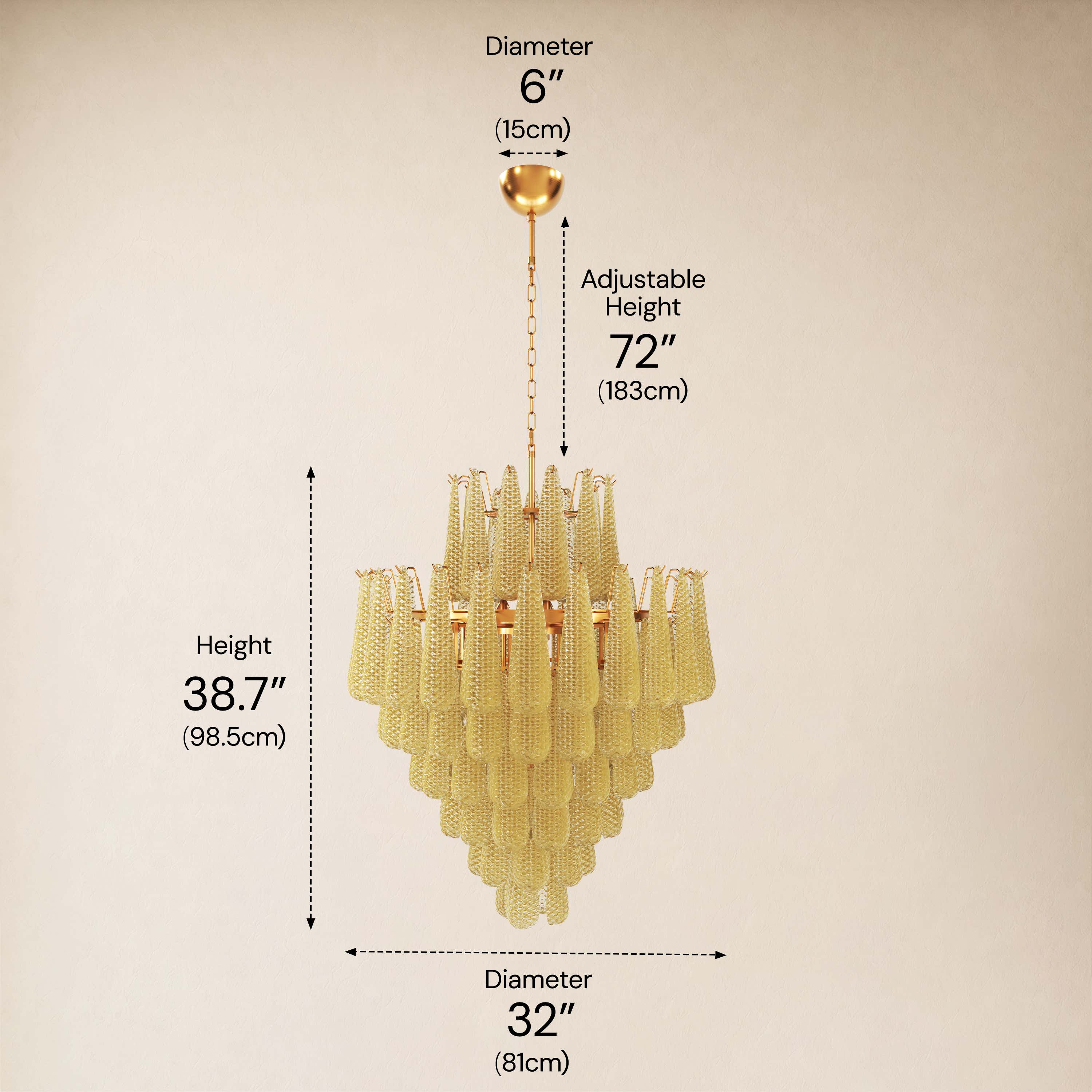 #Glass_Yellow,Finish_Gold,Size_32" dimensions 1