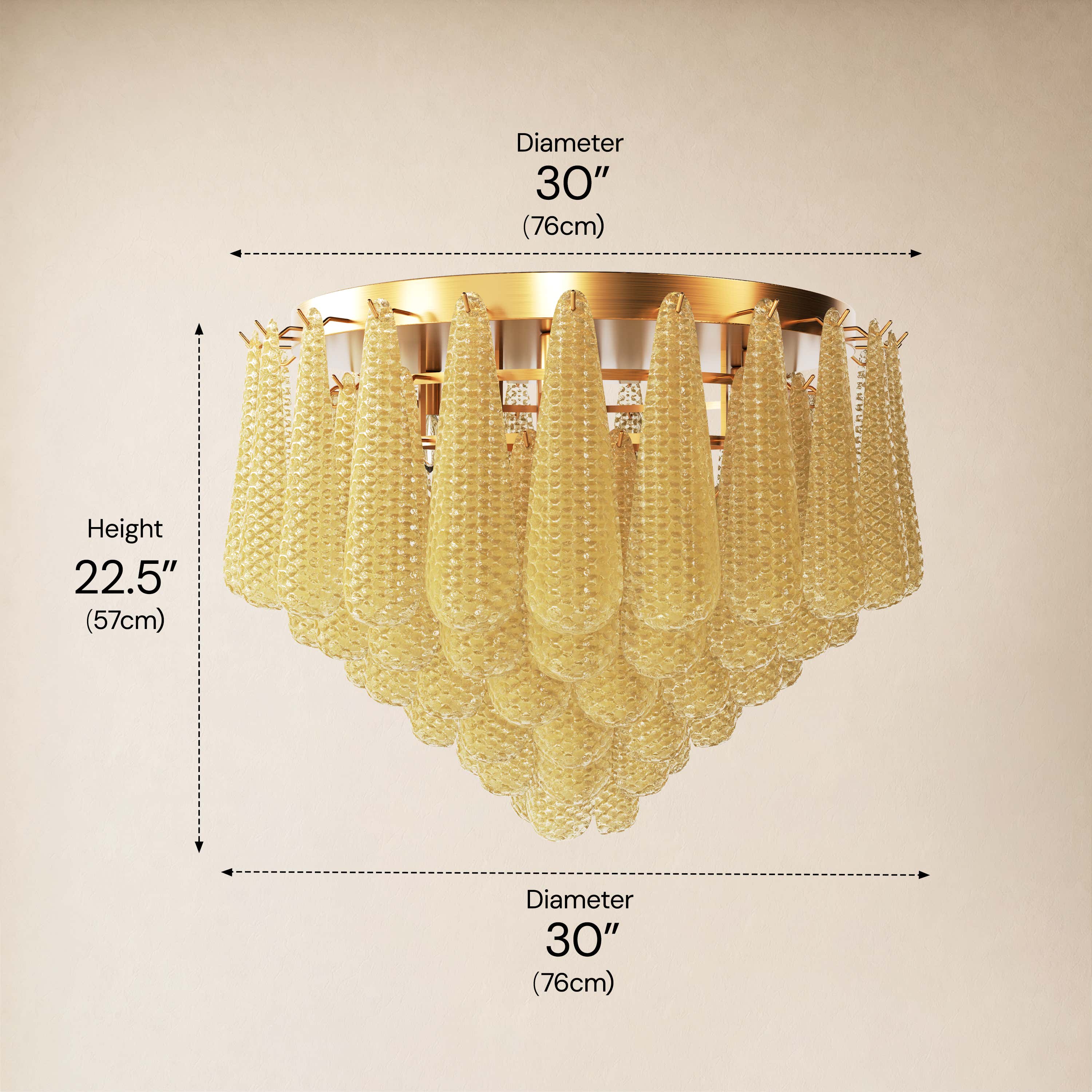 #Glass_Yellow,Finish_Gold,Size_30" dimensions 1