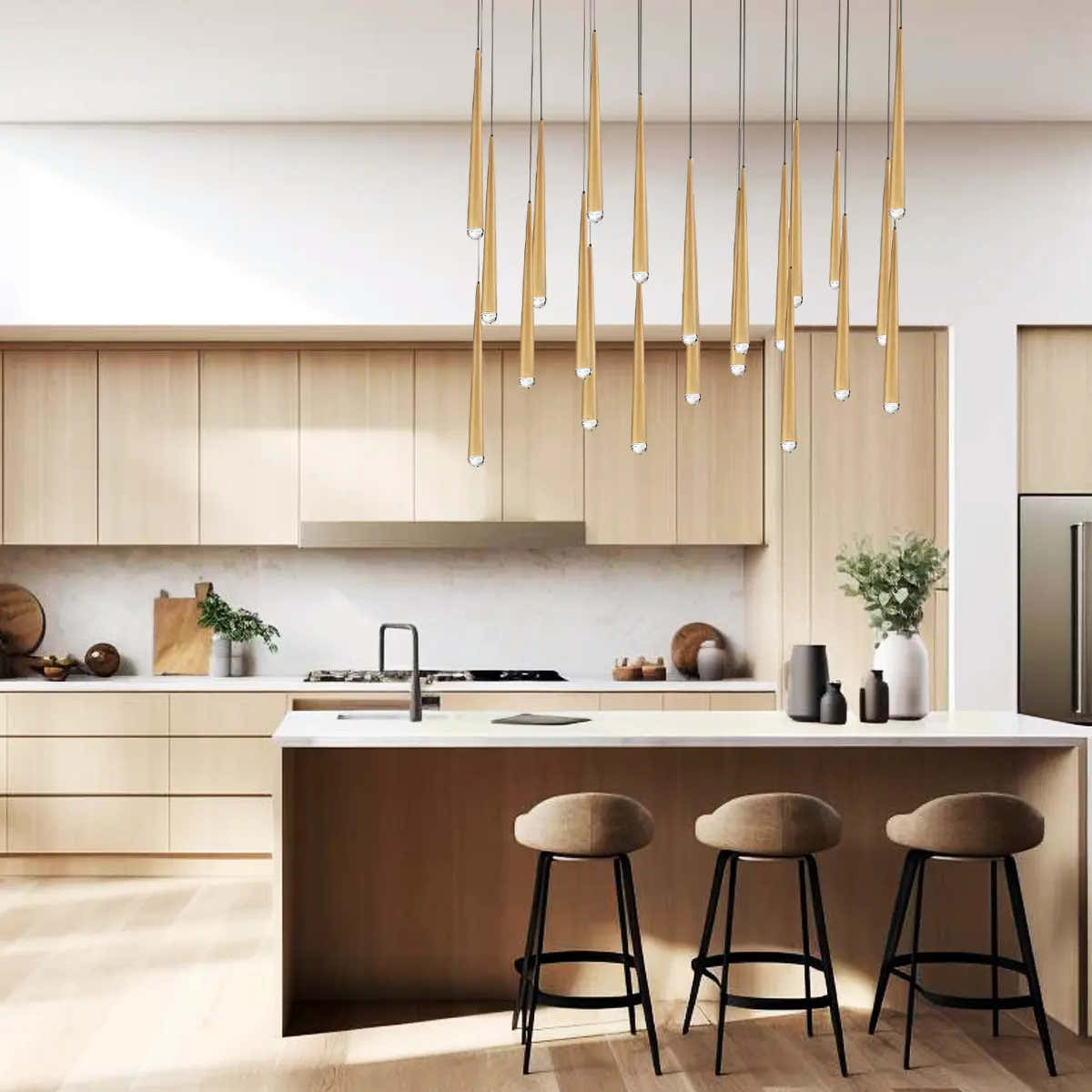 Anthropology Rectangle Crystal Pendant 137cm W