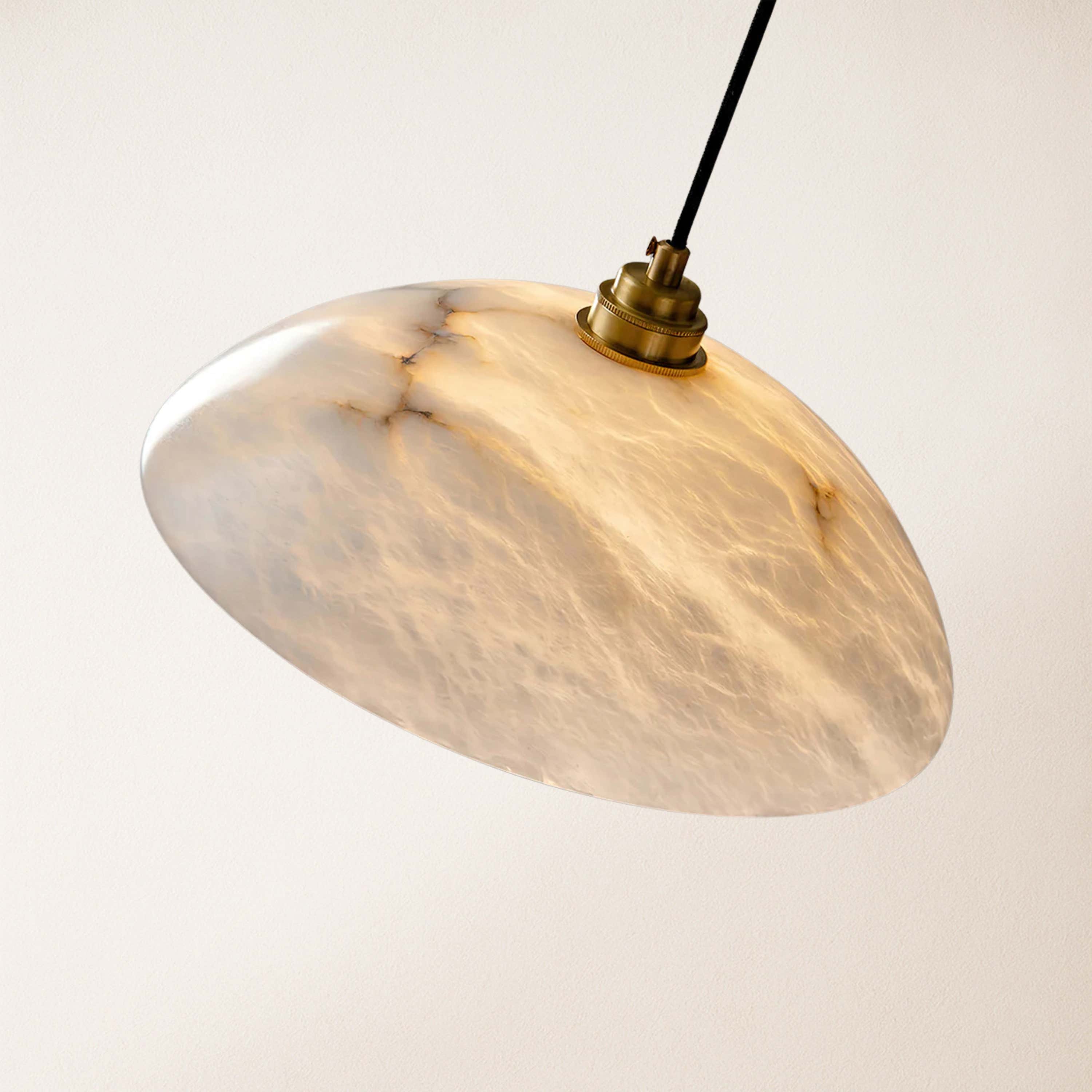 Dadaly Alabaster Modern Small Art Pendant 50.8cm D