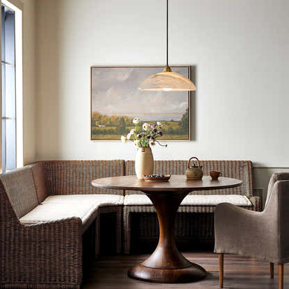 Dadaly Alabaster Modern Small Art Pendant 50.8cm D