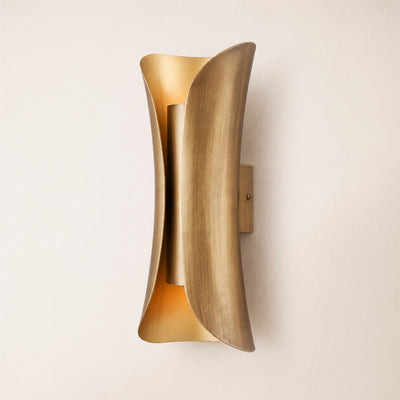 Zephyra Brass Hourglass Wall Sconce