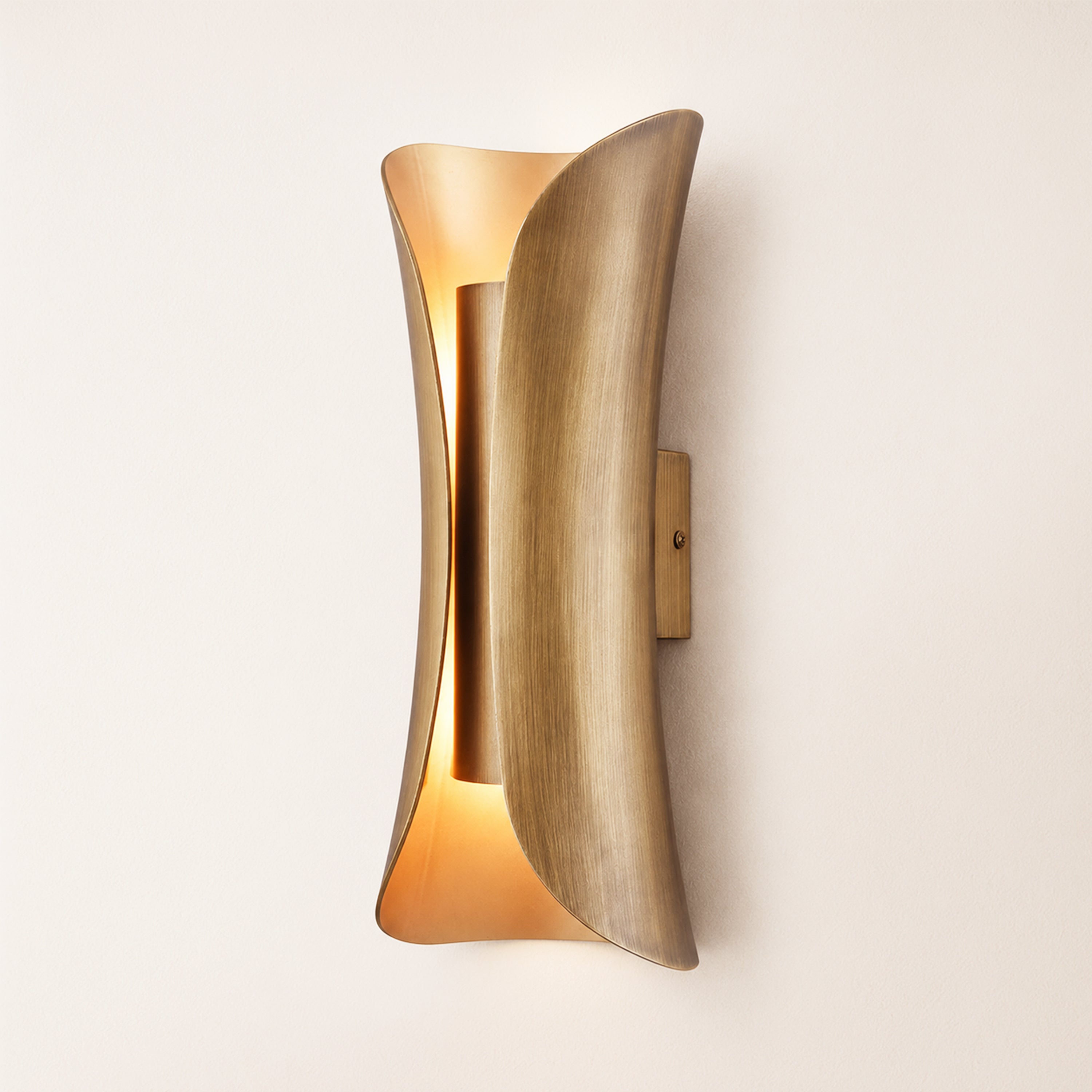 Zephyra Brass Hourglass Wall Sconce