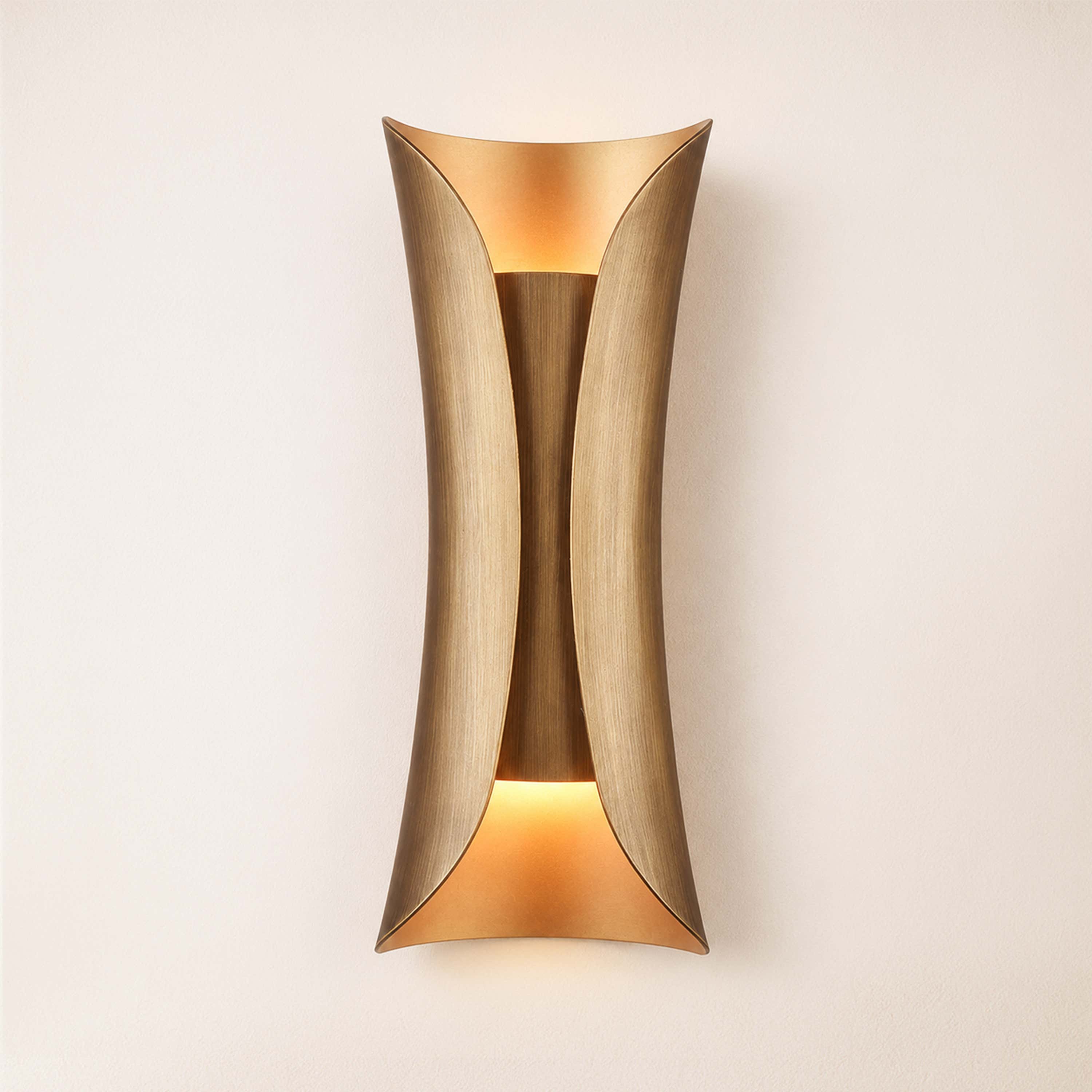 Zephyra Brass Hourglass Wall Sconce