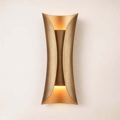 Zephyra Brass Hourglass Wall Sconce