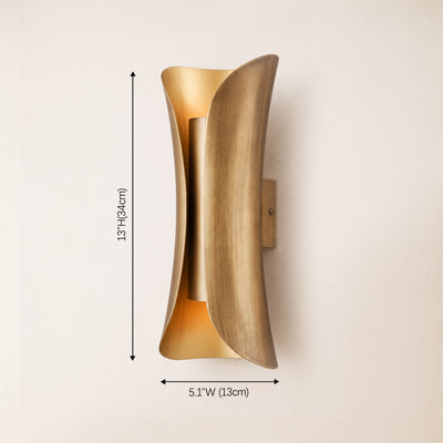 Zephyra Brass Hourglass Wall Sconce