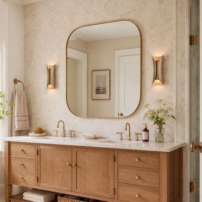 Zephyra Brass Hourglass Wall Sconce
