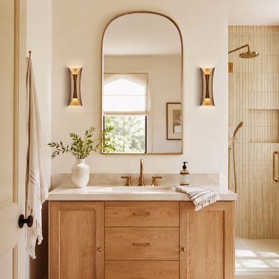 Zephyra Brass Hourglass Wall Sconce