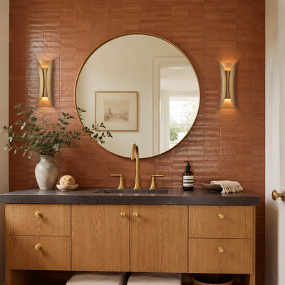 Zephyra Brass Hourglass Wall Sconce