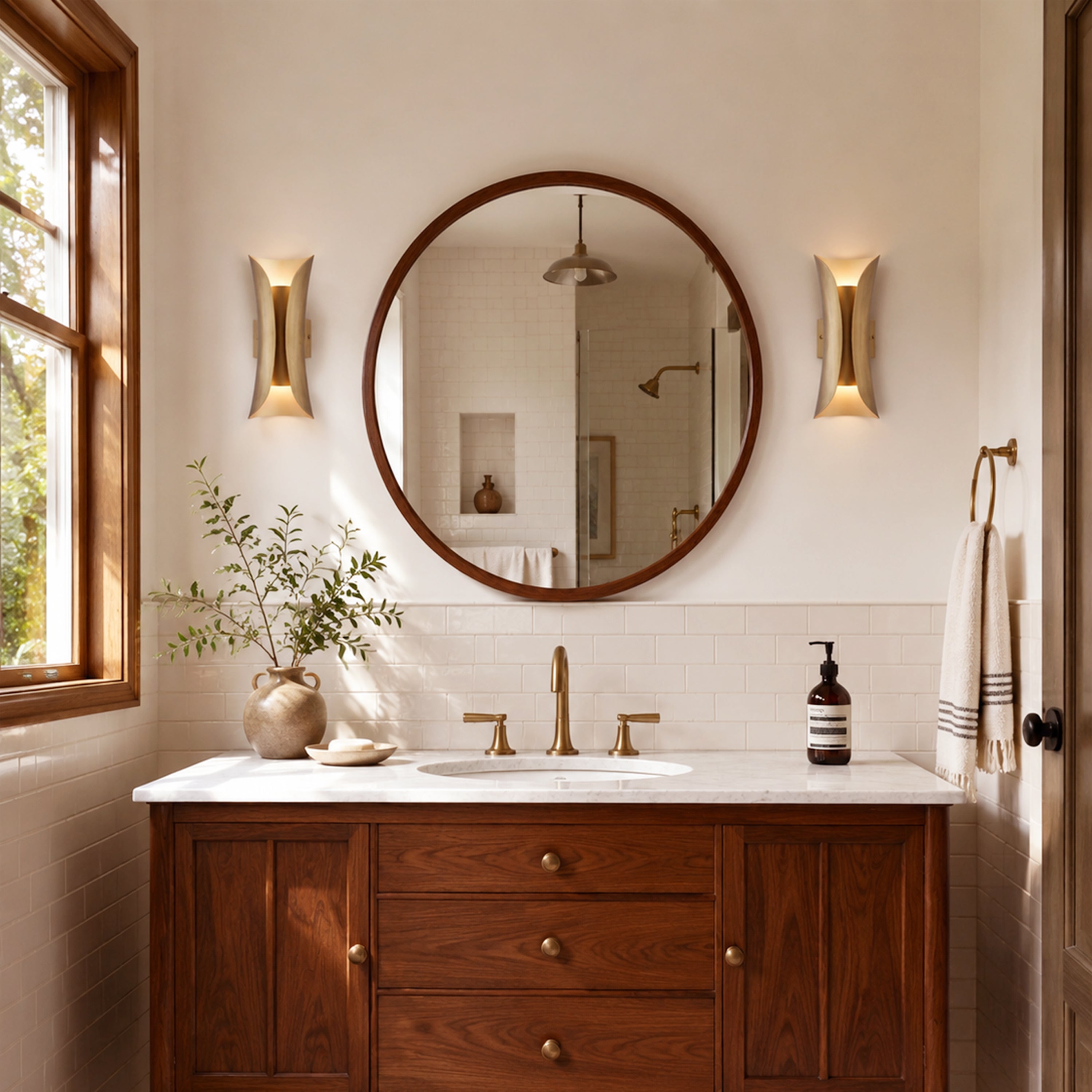 Zephyra Brass Hourglass Wall Sconce