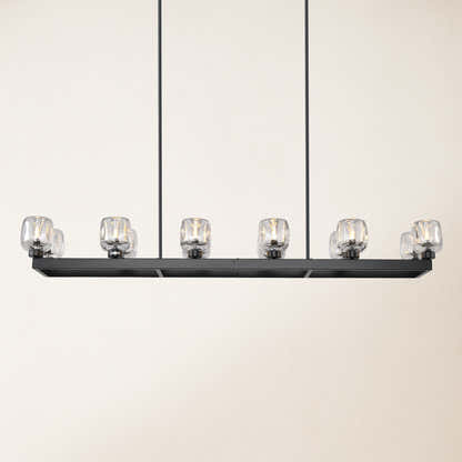 Vellum Rectangular Chandelier 59"W