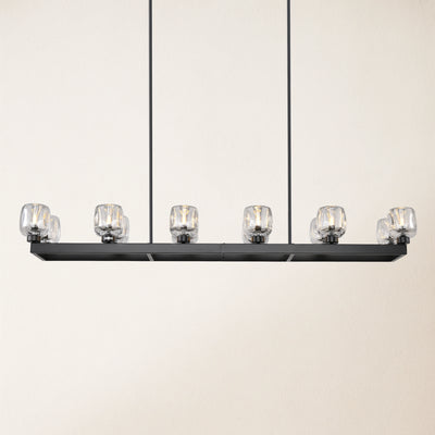 Vellum Rectangular Chandelier 59"W