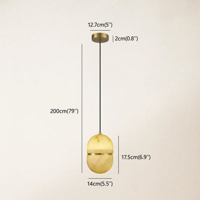Hecate Alabaster Modern Pendant 14cm
