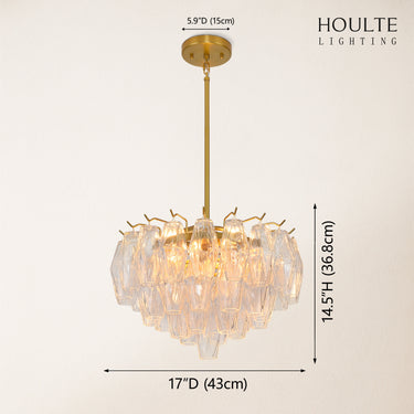 Celestial Drop Glass Crystal Glass Chandelier 43cm D