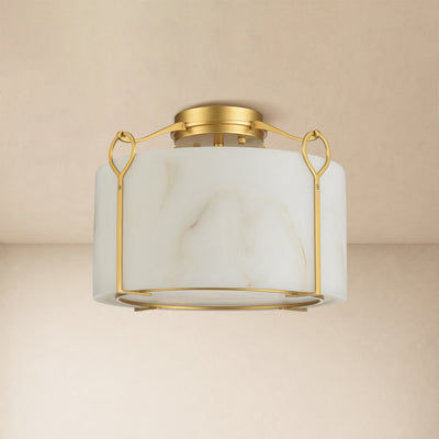 Alora Resin Round Flush Mount 