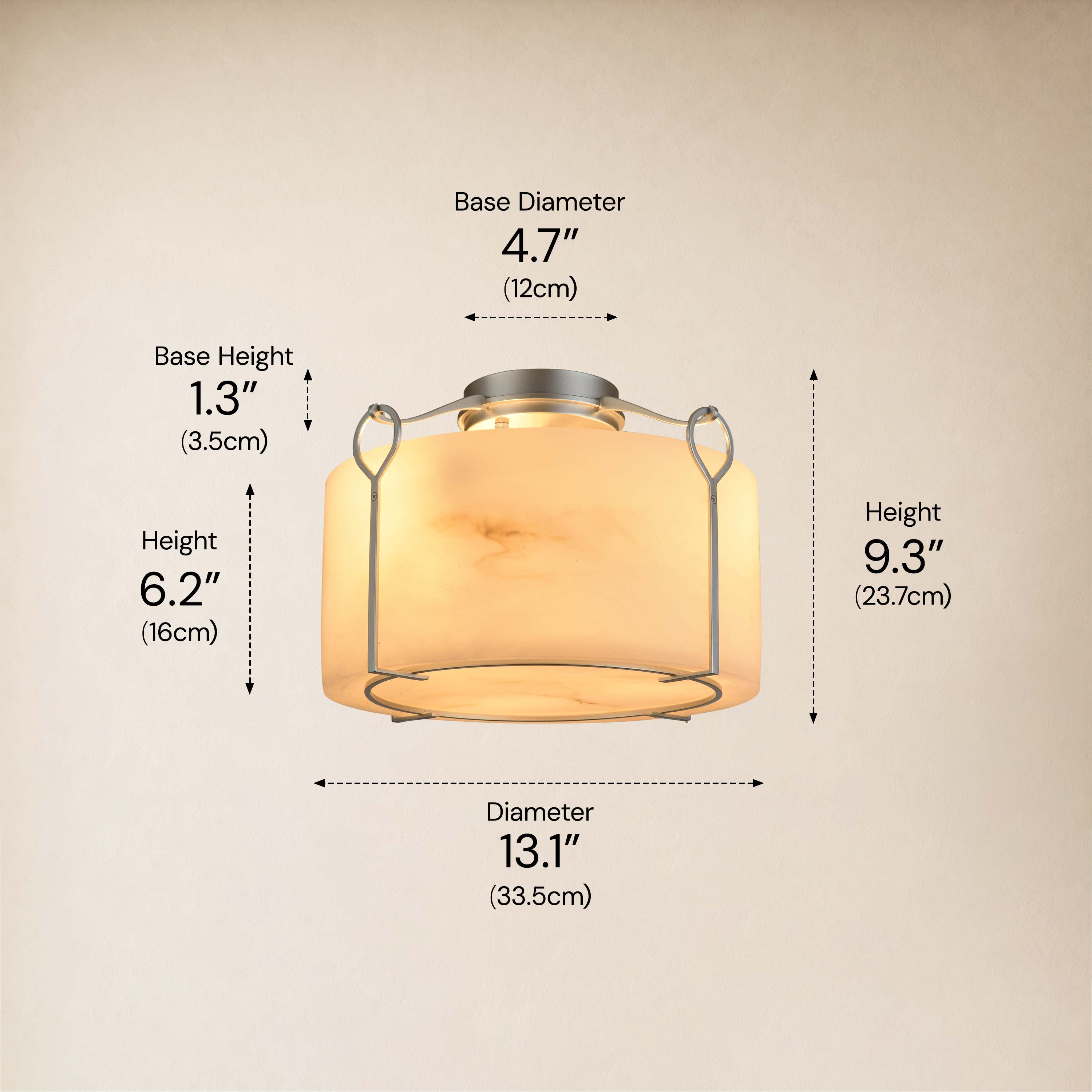 Alora Resin Alabaster Texture Round Flush Mount