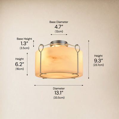 Alora Resin Round Flush Mount size-image 
