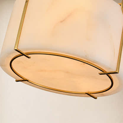 Alora Resin Alabaster Texture Round Flush Mount