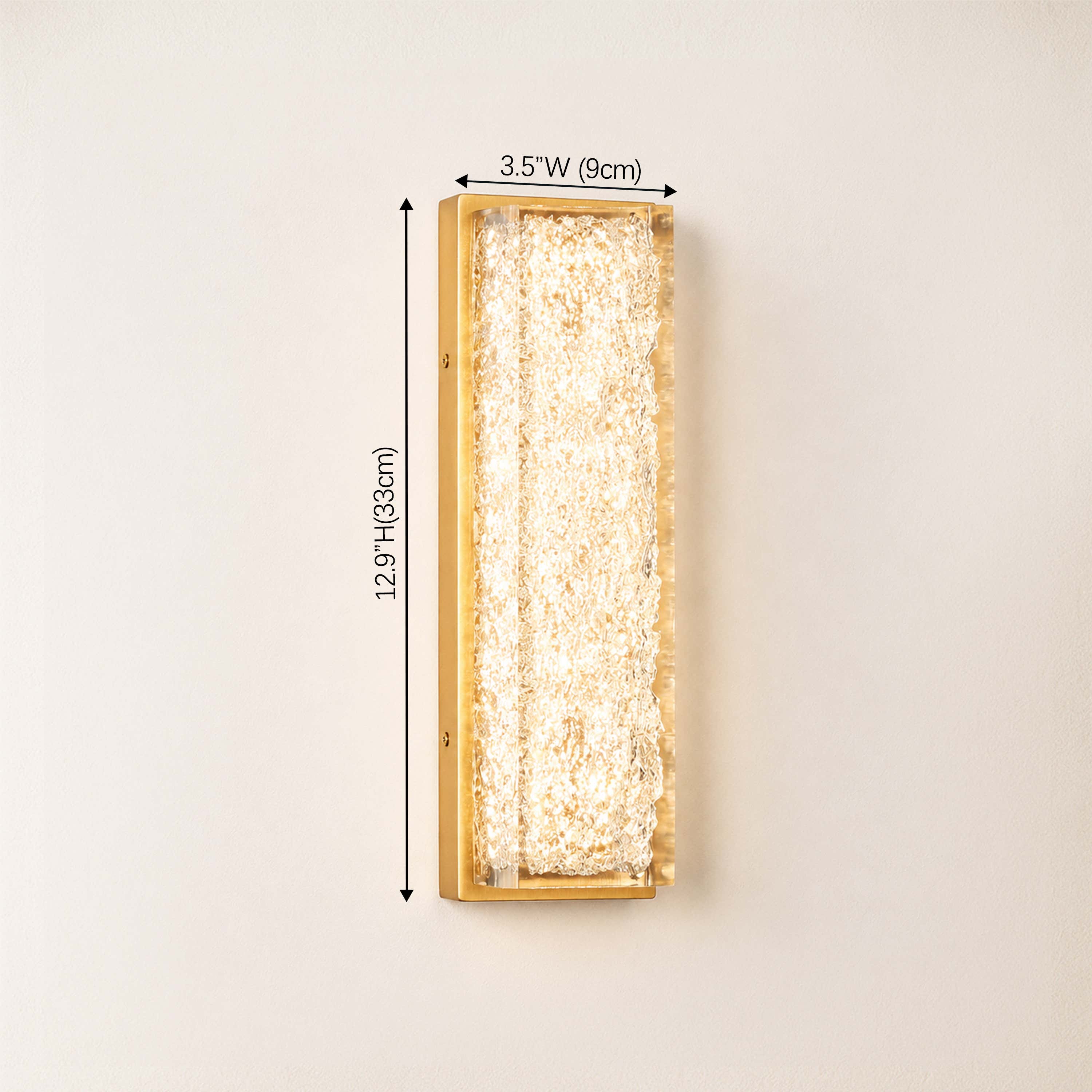 Astris Linear Resin Wall Sconce size-image #Finish_Gold,Size_12.9"