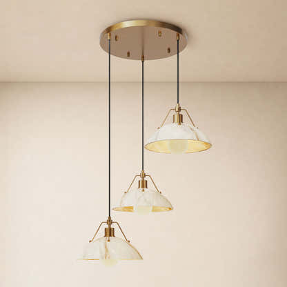 Aurevyn Resin 3-Light Round Pendant 15.7"D