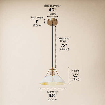 Aurevyn Resin Dome Pendant 11.8" 15.7"D