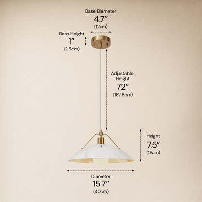 Aurevyn Resin Dome Pendant 11.8" 15.7"D