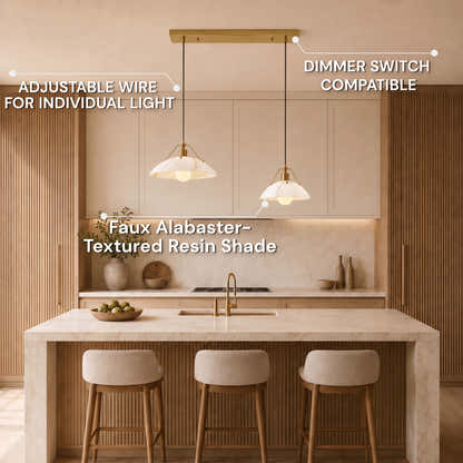 Aurevyn Resin Multi-Light Linear Pendant