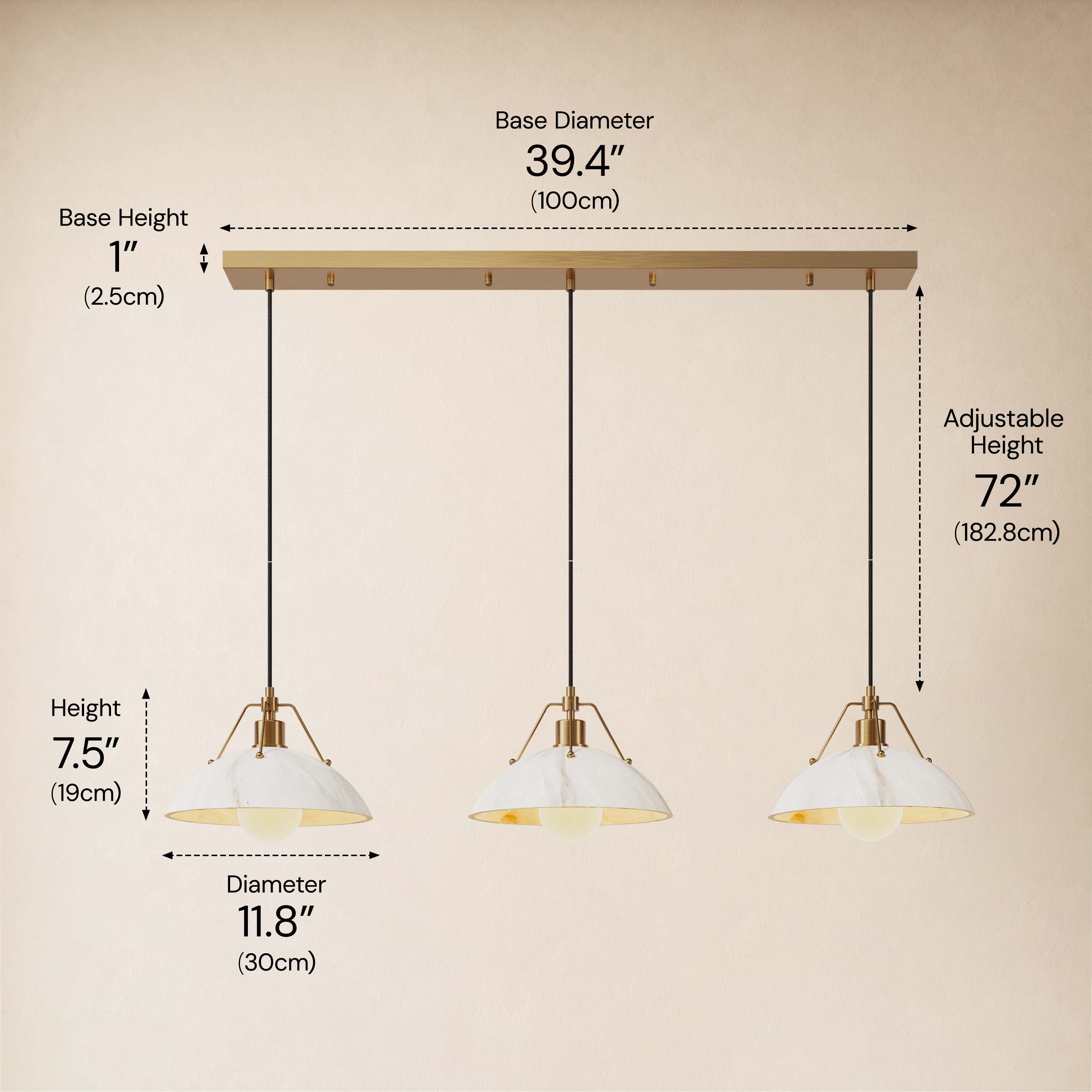 Aurevyn Resin Multi-Light Linear Pendant