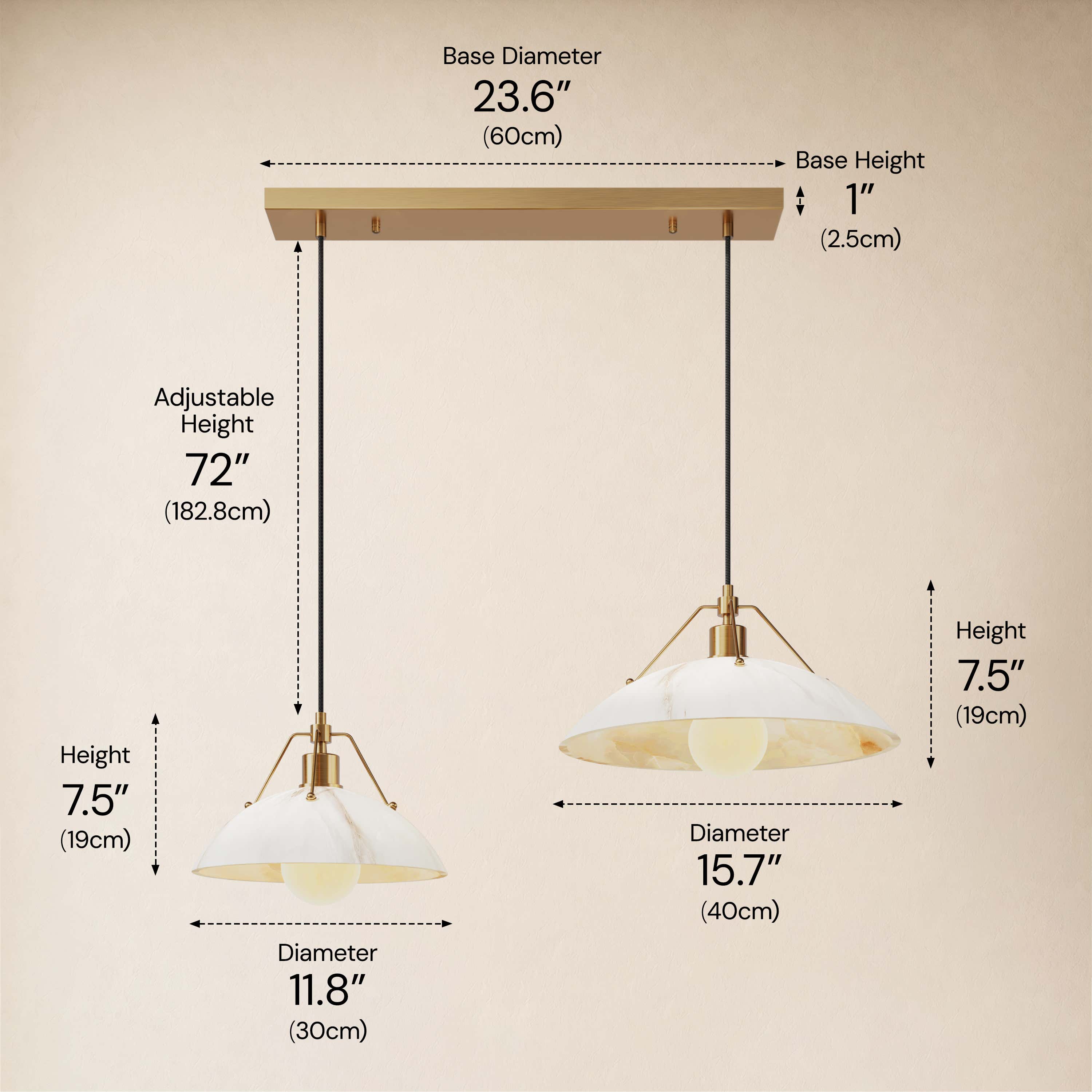 Aurevyn Resin Multi-Light Linear Pendant
