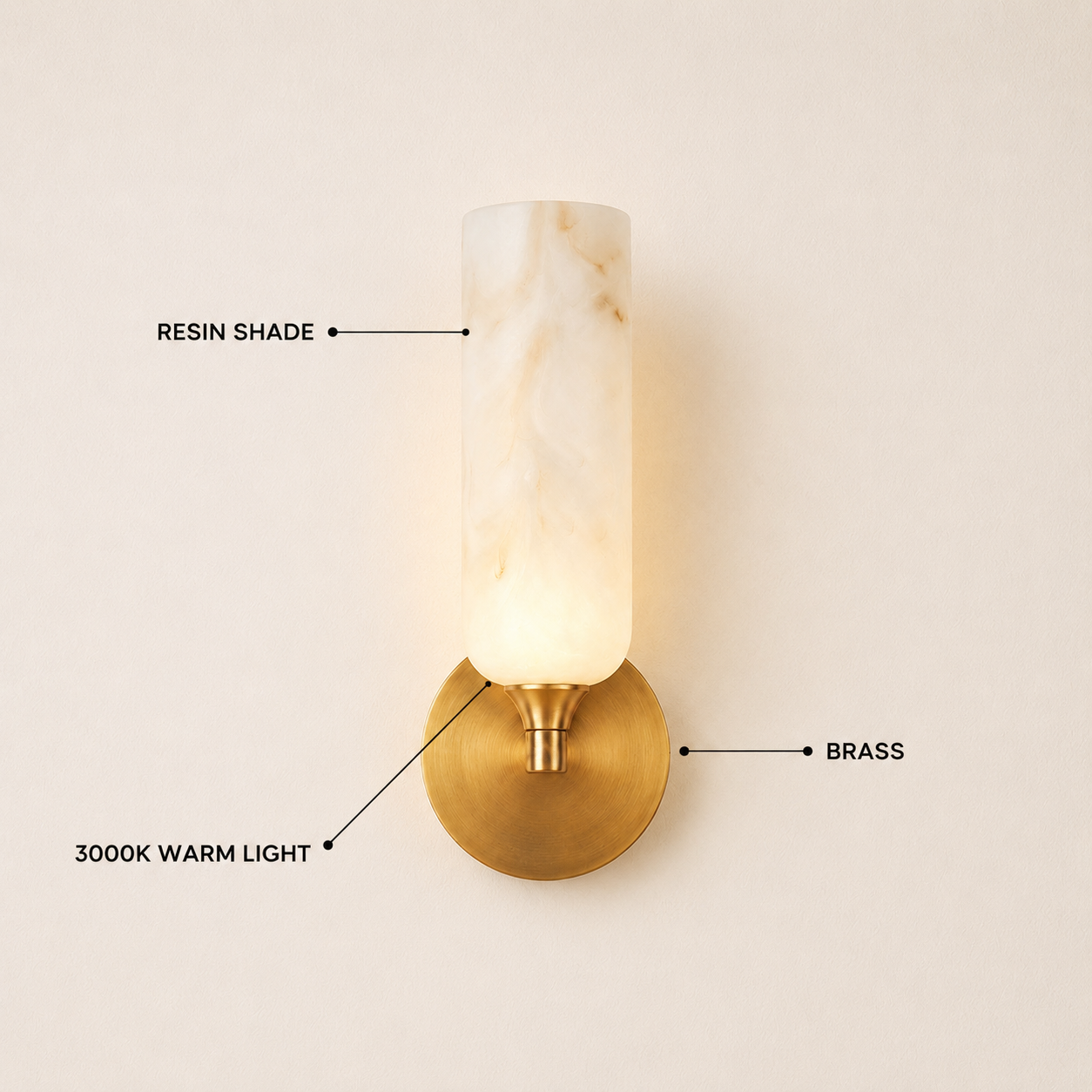 Axis Alabaster Wall Sconce 30cm