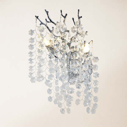 Lustre Branches Crystal Wall Sconce 10"W