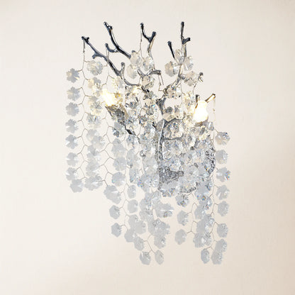 Lustre Branches Crystal Wall Sconce 25cm