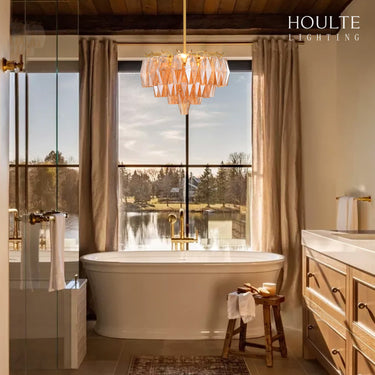 Celestial Drop Glass Crystal Glass Chandelier 43cm D