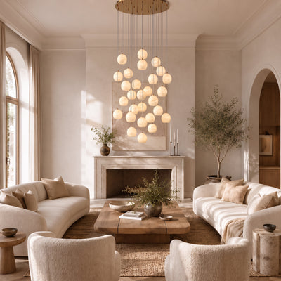 Quorvyn Resin Globe Round Chandelier