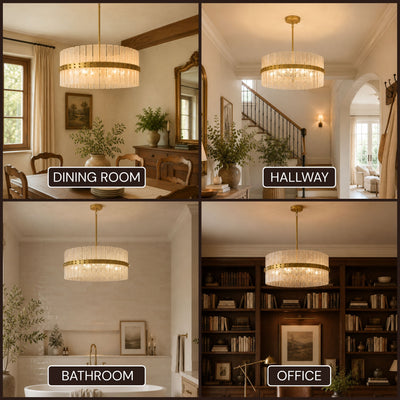 Mariselle Bubble Glass Round Chandelier 28"D
